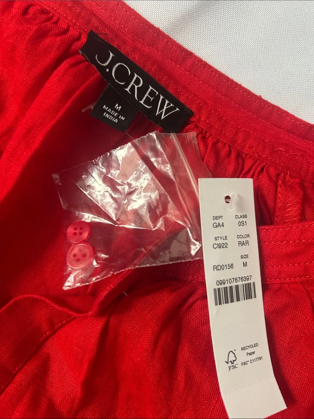 J. Crew bright red